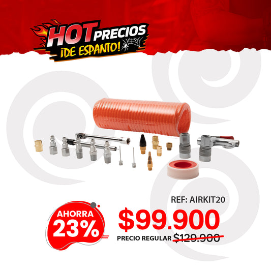 Kit de accesorios para compresor de aire de 20 piezas ELITE
