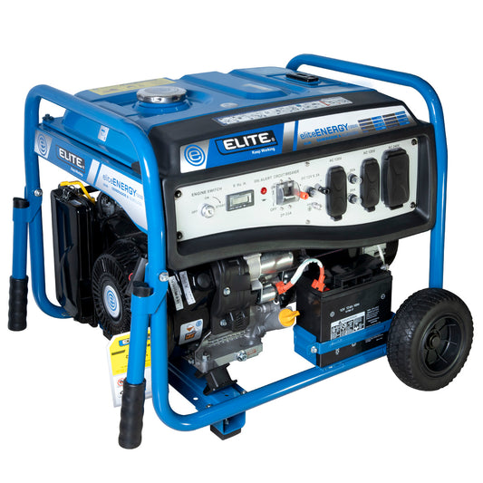 Generador Portatil a Gasolina, Potencia Maxima 9kW, 4 Tiempos, Capacidad del Tanque de 25L, Arranque Manual y Electrico.