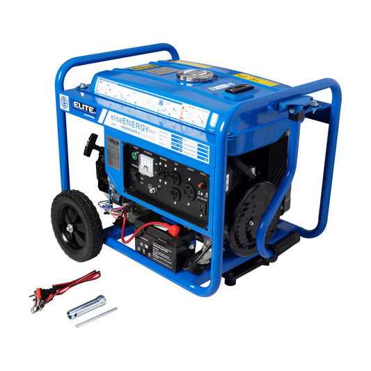 Generador Portatil a Gasolina, Potencia Maxima 4kW, 4 Tiempos, Capacidad del Tanque de 15L, Arranque Manual y Electrico Tipo Switch