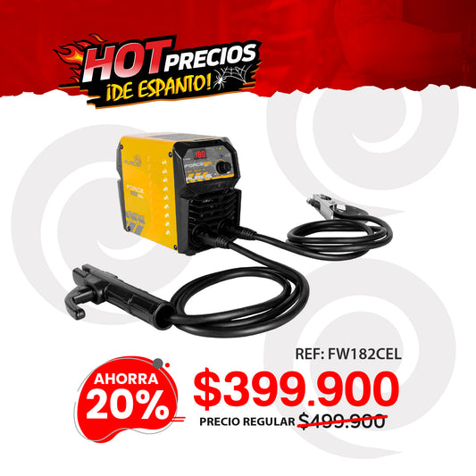 Soldador inversor FURIUS FORCE 182 CEL 180A 110/220V para electrodo y TIG raspado