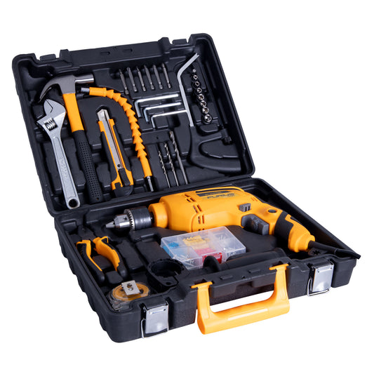 Kit Taladro percutor 550W Mandril 1/2" (13mm) 3.300 RPM . FIRE 52 KIT