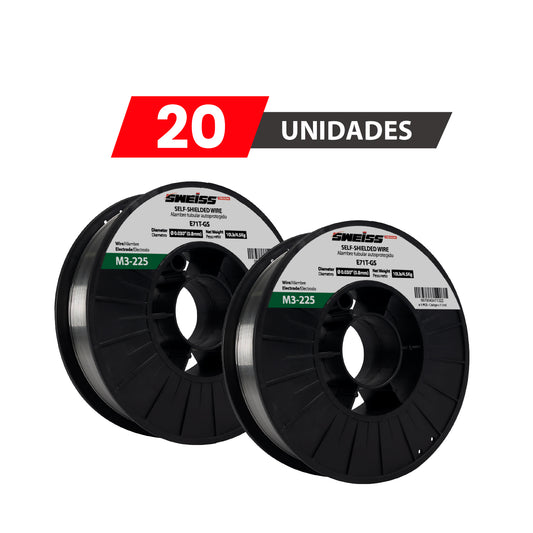 PACK X20 Rollo soldadura tubular autoprotegida 0.030” (0.8mm)