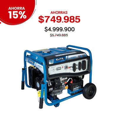 Planta eléctrica a gasolina ELITE 9.000W 120/240V 60Hz encendido eléctrico y manual