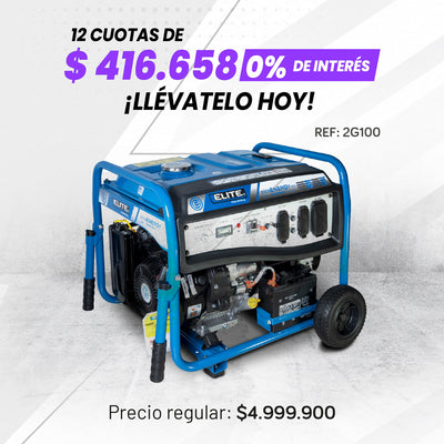 Planta eléctrica a gasolina ELITE 9.000W 120/240V 60Hz encendido eléctrico y manual