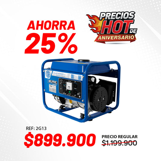 Generador eléctrico a gasolina 1300W ELITE