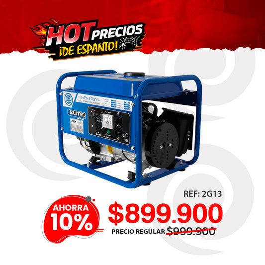 Generador eléctrico a gasolina 1300W ELITE