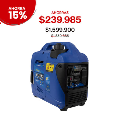 Planta eléctrica inverter a gasolina ELITE 1500W 120V portátil