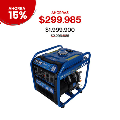 Planta eléctrica inverter a gasolina ELITE 4300W 120V portátil