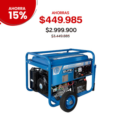 Planta eléctrica portátil a gasolina ELITE 6500W 120/240V arranque eléctrico
