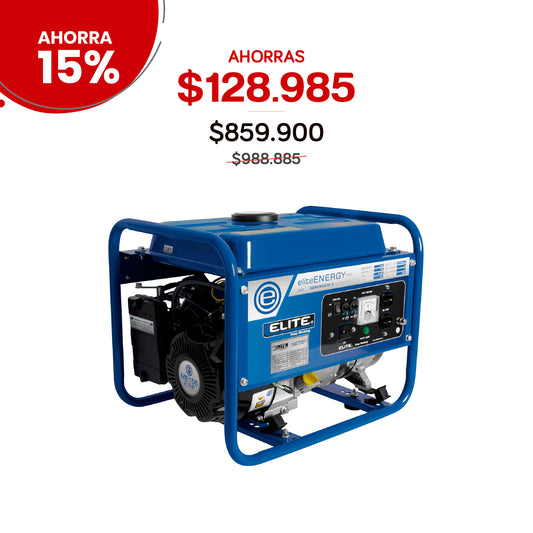 Planta eléctrica portátil a gasolina ELITE 1300W 120V 4 tiempos