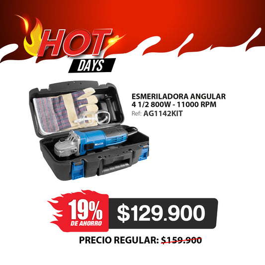 Kit esmeriladora angular 4 1/2  800W