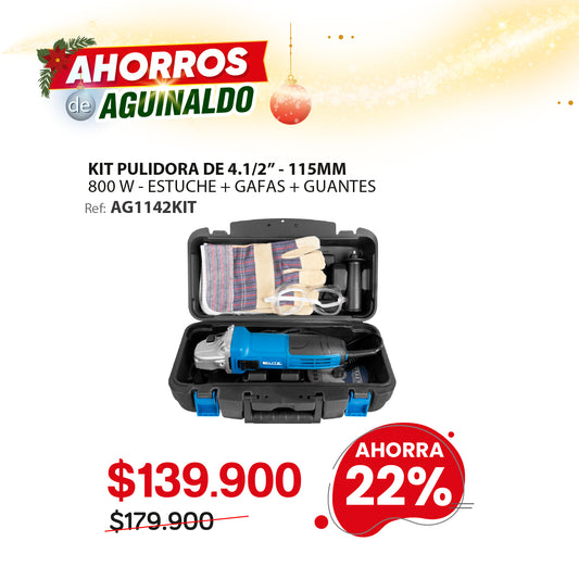 Kit esmeriladora angular 4 1/2  800W