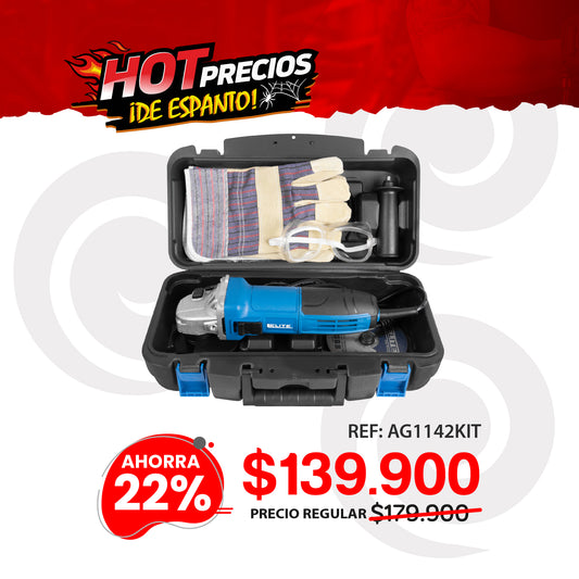 Kit esmeriladora angular 4 1/2  800W