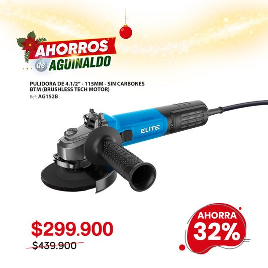 Esmeriladora Angular Brushless 4 1/2” 1500W – Elite Advance