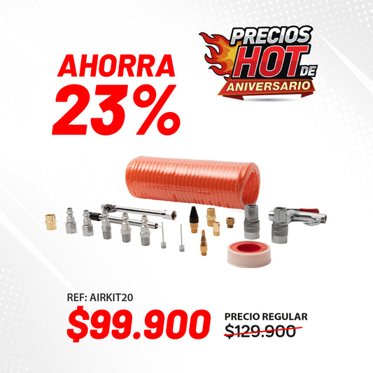 Kit de accesorios para compresor de aire de 20 piezas ELITE