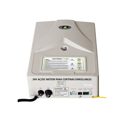 Sistema lateral de apertura para puertas enrollables de hasta 550 Kg (peso muerto) a 24V. HULK550DC