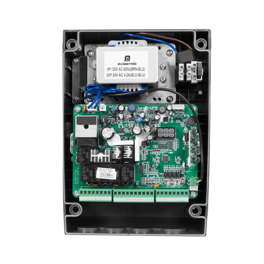 Tarjeta controladora AccessComand para motores batientes a 24V FENIX600. AC24NE600