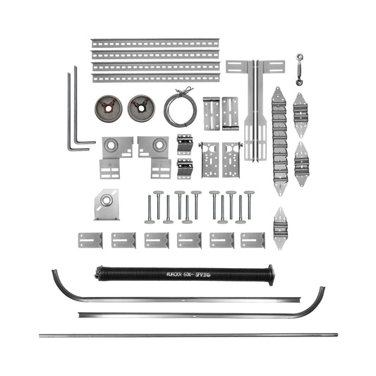 Kit de herrajes para puerta seccional de 3,05 metros de ancho x 2,14 metros de alto (10' X 7') & 60kg 132lbs. KH60K