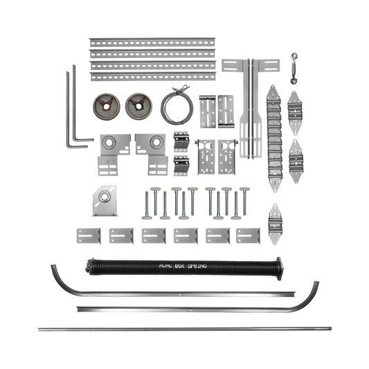 Kit de herrajes para puerta seccional de 3,66 metros de ancho x 2,44 metros de alto (12' X 8') & 80kg 176lbs. KH80K