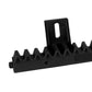Cremallera en polímero de alta densidad con alma de acero para motores corredizos. Para puertas de máximo 1000Kg. Tramo de 1 metro. Modulo 4. 12x30. RIM41RP