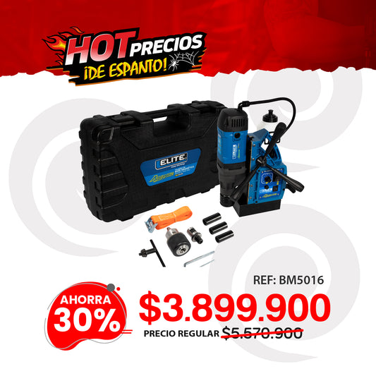 Taladro de Base Magnetica BM5016 ADVANCE, Encastre Tipo Weldon, con capacidad de perforacion maxima de 50mm (2pul).