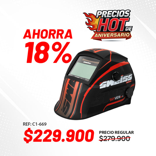 Careta electrónica fotosensible  SKY VIEW 669R