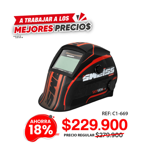 Careta electrónica fotosensible  SKY VIEW 669R