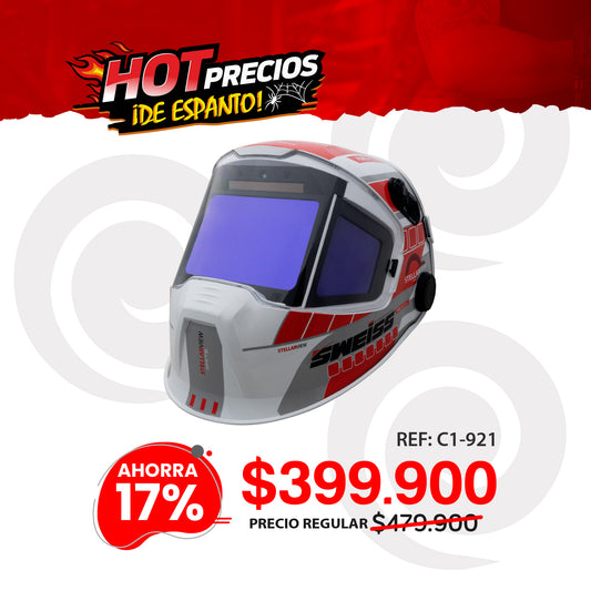 Careta electrónica fotosensible automática con visor extra grande. STELLAR VIEW 920