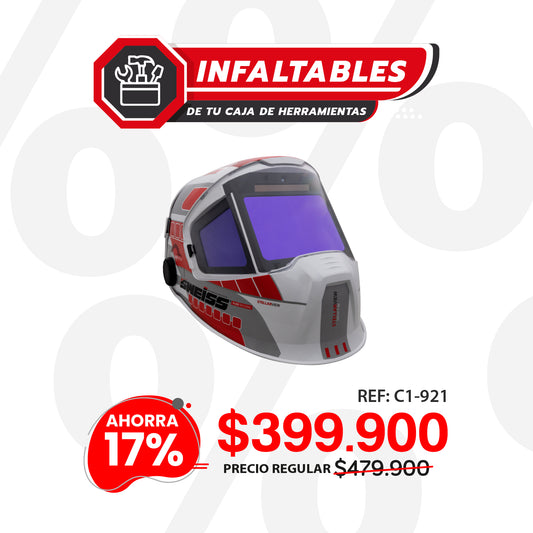 Careta electrónica fotosensible automática con visor extra grande. STELLAR VIEW 920