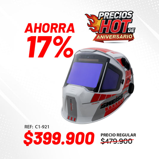 Careta electrónica fotosensible automática con visor extra grande. STELLAR VIEW 920