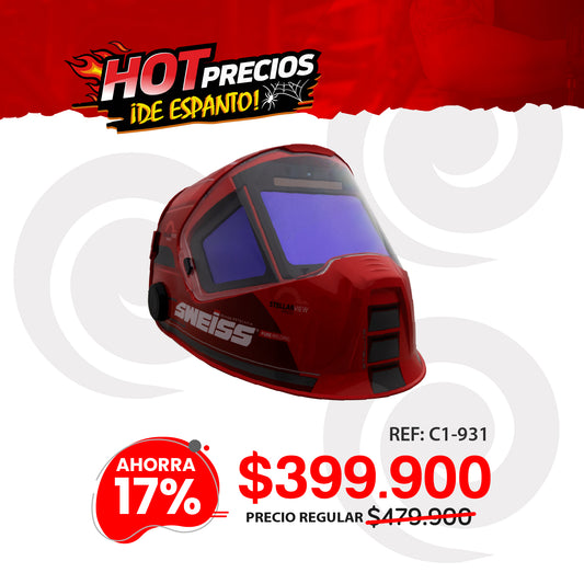 Careta electrónica fotosensible automática con visor extra grande. STELLAR VIEW 930