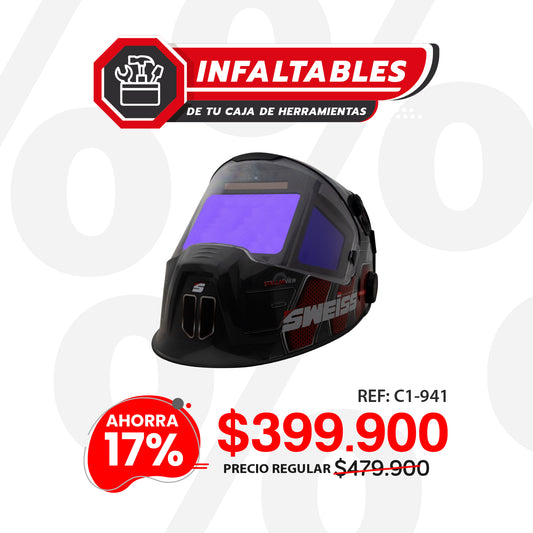 Careta electrónica fotosensible automática con visor extra grande. STELLAR VIEW 940