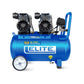 COMPRESOR DE AIRE, ACOPLE DIRECTO, LIBRE DE ACEITE, 2 MOTORES EN PARALEO 50L- 18 CFM - 3.5HP - 120PSI