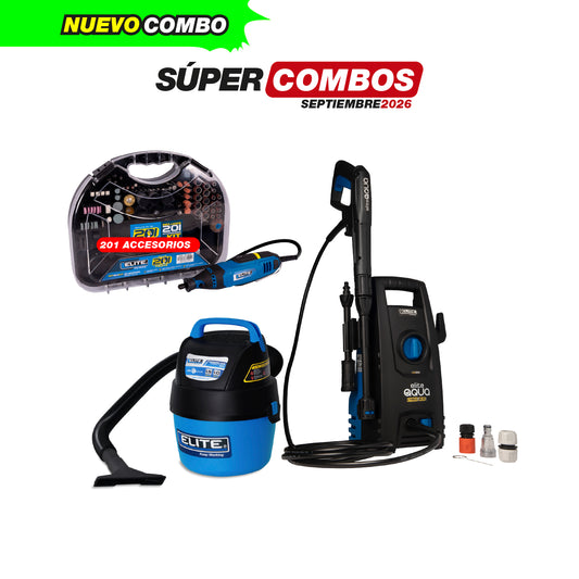 COMBO MOTO TOOL + HIDROLAVADORA ELECTRICA + ASPIRADORA