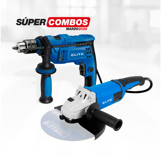 COMBO ESMERILADORA ANGULAR 9 + TALADRO PERCUTOR 1/2PUL