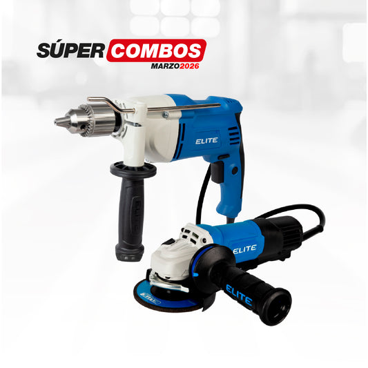 COMBO TALADRO DE ROTACION 1/2PUL + ESMERILADORA ANGULAR 4-1/2PUL