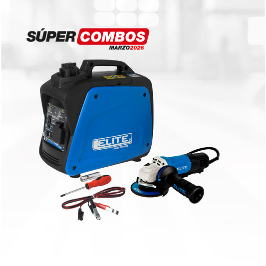 COMBO GENERADOR INVERSOR + SMERILADORA ANGULAR 4-1/2PUL