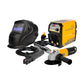COMBO SOLDADOR INVERSOR + CARETA FOTOSENSIBLE + ESMERILADORA ANGULAR 4 1/2 PULG 800W