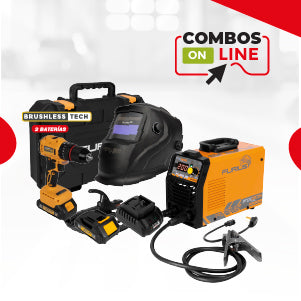 COMBO SOLDADOR INVERSOR + CARETA FOTOSENSIBLE + TALADRO PERCUTOR INALAMBRICO BRUSHLESS 1/2 PUL