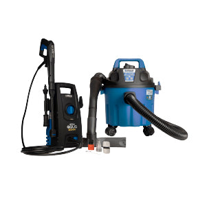COMBO HIDROLAVADORA ELECTRICA 1500W + ASPIRADORA 2,5 GAL, 2,5 HP TANQUE