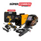 COMBO SOLDADOR INVERSOR + CARETA ELECTRONICA + TALADRO PERCUTOR INALAMBRICO