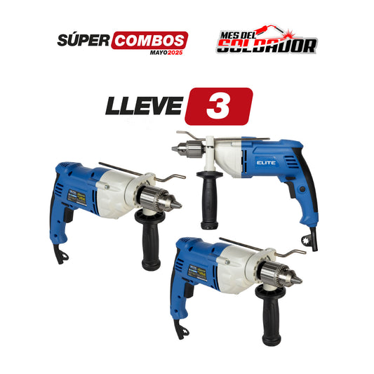 COMBO TALADRO DE ROTACIÓN 1/2”- 13MM 900 W - 1.200 RPM