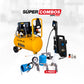 COMBO COMPRESOR DE AIRE SILENCIOSO + HIDROLAVADORA ELECTRICA 1500W + SET DE 5 PIEZAS PISTOLA DE PINTURA