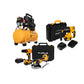 COMBO TALADRO PERCUTOR + ESMERILADORA ANGULAR + COMPRESOR DE AIRE + ROTOMARTILLO INALMBRICO
