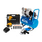 COMBO LLAVE DE IMPACTO INALAMBRICA + ESMERILADORA ANGULAR 4 1/2 800W + COMPRESOR LIBRE DE ACEITE 24