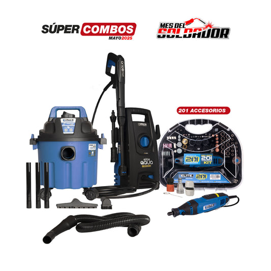 COMBO ASPIRADORA/SOPLADORA + HIDROLAVADORA + KIT MOTOTOOL