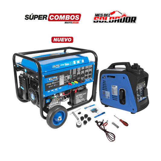COMBO GENERADOR ELÉCTRICO A GASOLINA ENERGY 8000 - 4T - ARRANQUE MANUAL/ELÉCTRICO + GENERADOR ELÉCTRICO A GASOLINA ENERGY 10 - 4T