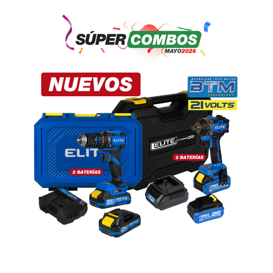 COMBO TALADRO DE IMPACTO INALAMBRICO 21V + LLAVE DE IMPACTO INALAMBRICA 21V