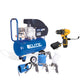 COMBO COMPRESOR DE AIRE + SET DE 5 PIEZAS PISTOLA DE PINTURA + TALADRO INALAMBRICO 3/8PUL