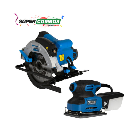 COMBO LIJADORA ORBITAL 250W + SIERRA CIRCULAR 7 1/4 1.550W